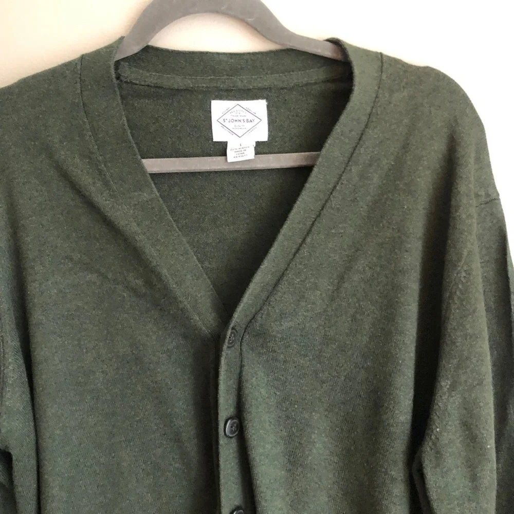 St. John's Bay Green Cardigan